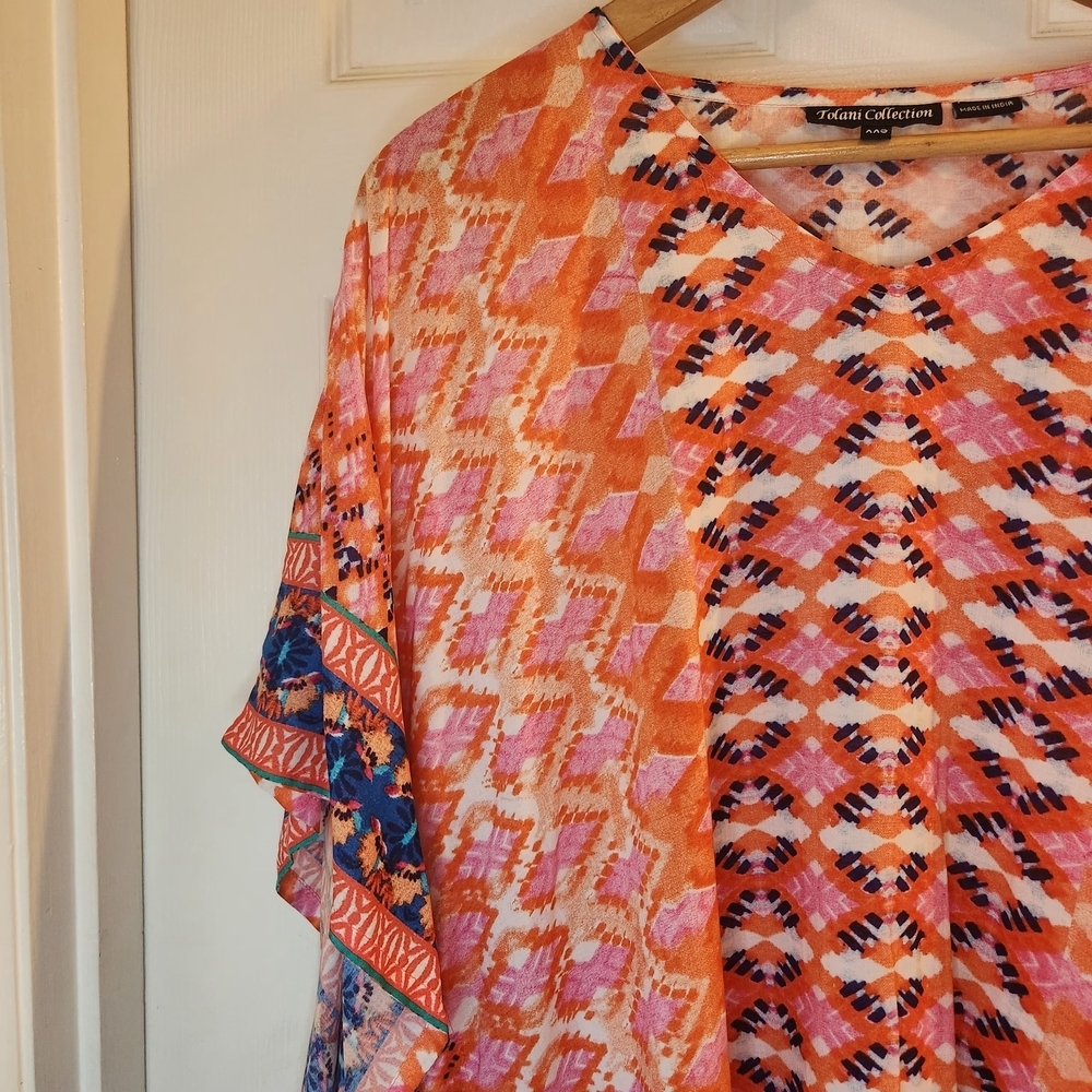 Tolani Collection Multicolor Patterned Top Womens… - image 4